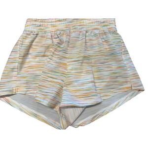 NWT DSG Shorts Women's Large Pure White Spacedye 3" Inseam Mid Rise Stride Lined